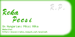 reka pecsi business card